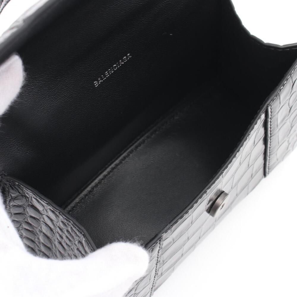 Balenciaga HOURGLASS XS Handbag Leather Black - Picture 3 of 4